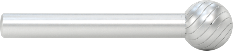 Yüksek Hızlı Çelik Frez, 1/4" Çaplı Şaft ile, Bilye, 1/2" Baş Çapı