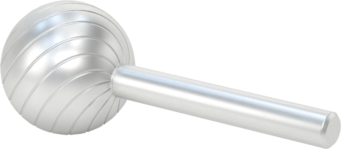 Yüksek Hızlı Çelik Frez, 1/4" Çaplı Şaft ile, Bilye, 1" Baş Çapı