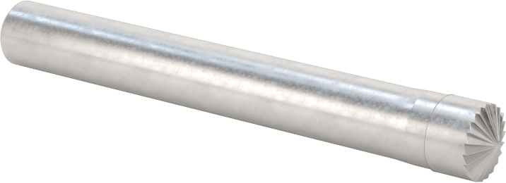 Karbür Frez, Sivri Uçlu Pürüzsüz Silindir, 1/4" Baş Çapı