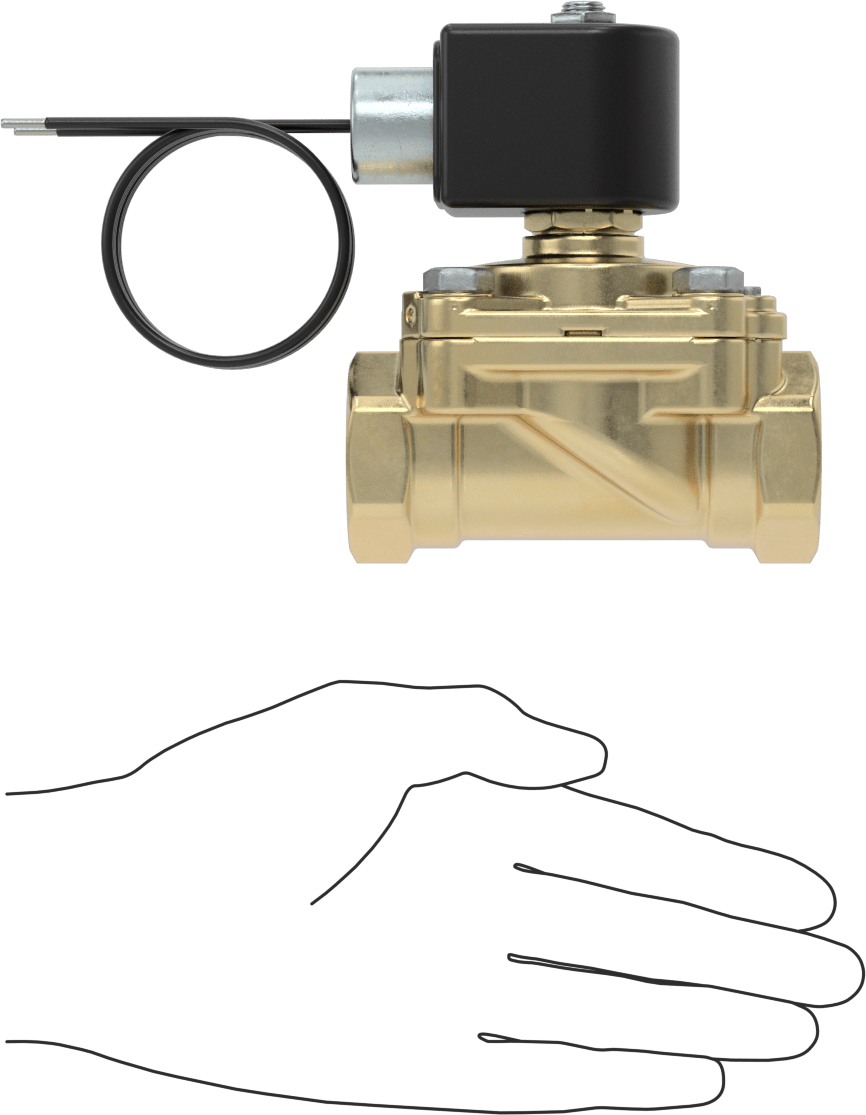 Su Darbesi Önleyici Solenoid Açma/Kapama Vanası, Normalde Kapalı, 120V AC, 3/4 NPT Dişi, 9,6 Cv