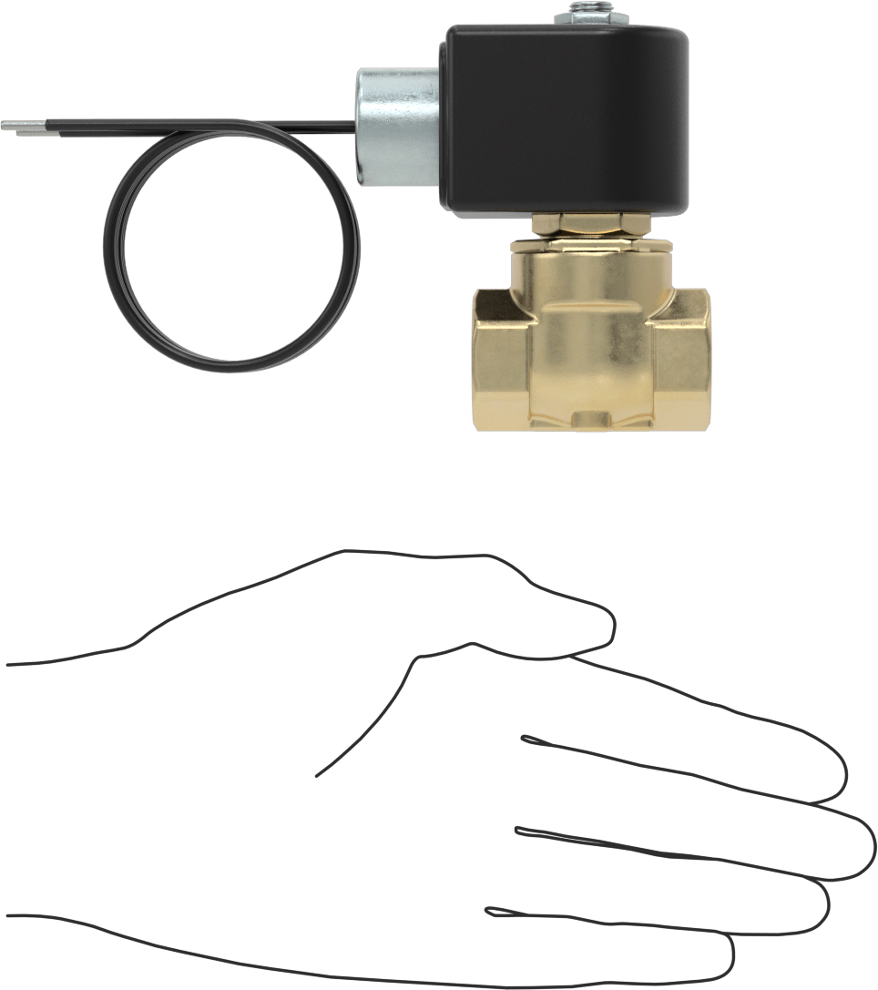 Su Darbesi Önleyici Solenoid Açma/Kapama Vanası, Normalde Kapalı, 120V AC, 1/2 NPT Dişi