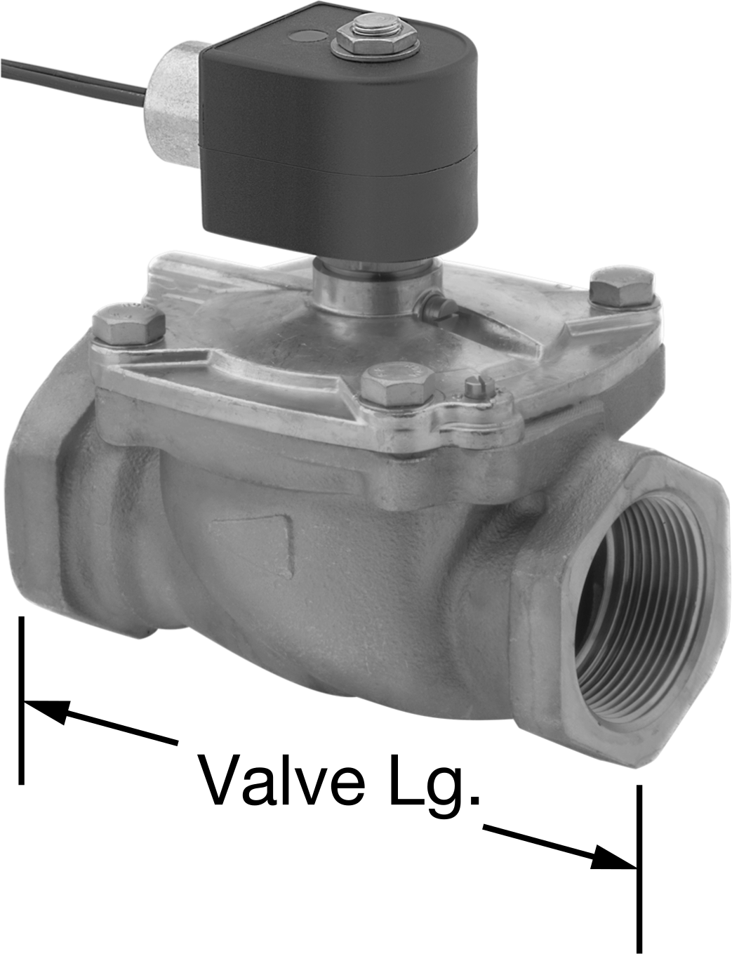 Su Darbesi Önleyici Solenoid Açma/Kapama Vanası, Normalde Kapalı, 120V AC, 1-1/2 NPT Dişi