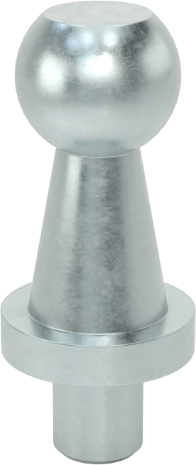 Gaz Yayları için Perçinli Top Saplama, 10 mm Top Çapı, 10 mm Soket Çapı için, 1,1" 0'Toplam Uzunluk