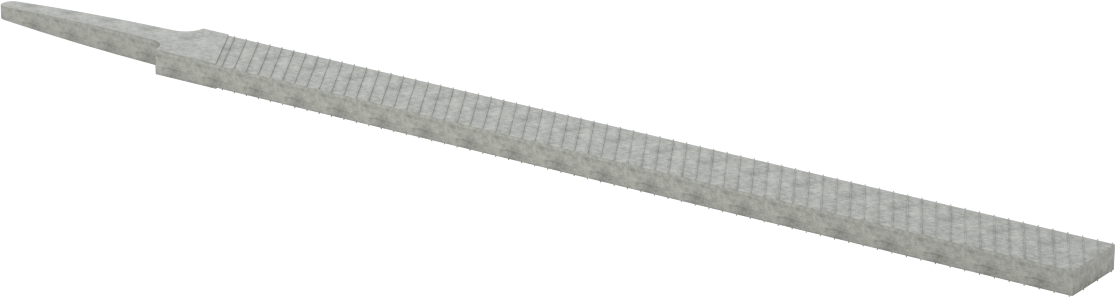 Hassas Düz Dikdörtgen Törpü, 1 Numaralı İnce Son İşlem için, 8“ Uzunluk x 19/32” Genişlik