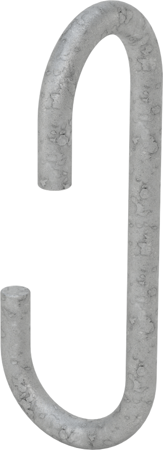 Kaldırma için S-Kanca, 90 Derece Büküm Profili, Alaşımlı Çelik, 600 lbs. Kapasite