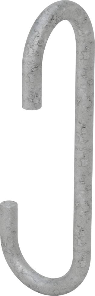 Kaldırma için S-Kanca, 90 Derece Büküm Profili, Alaşımlı Çelik, 800 lbs. Kapasite