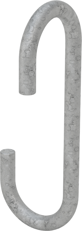 Kaldırma için S-Kanca, 90 Derece Büküm Profili, Alaşımlı Çelik, 1000 lbs. Kapasite