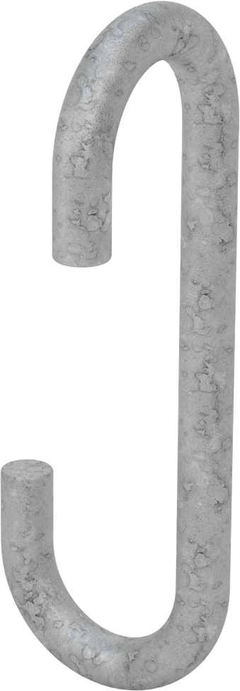 Kaldırma için S-Kanca, 90 Derece Büküm Profili, Alaşımlı Çelik, 1700 lbs. Kapasite
