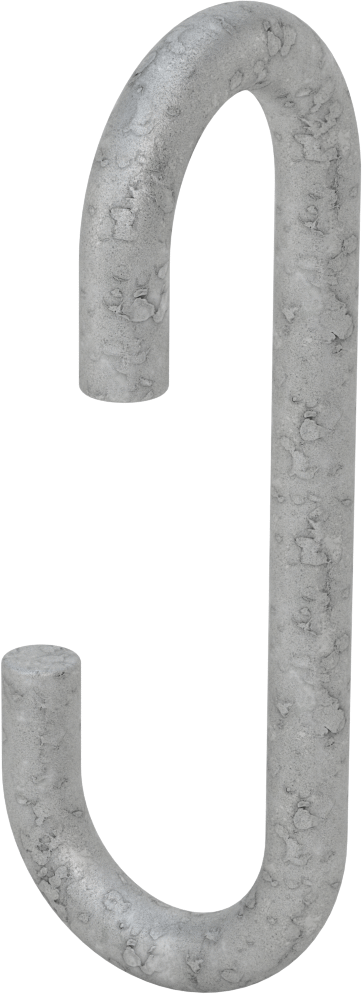Kaldırma için S-Kanca, 90 Derece Büküm Profili, Alaşımlı Çelik, 2400 lbs. Kapasite