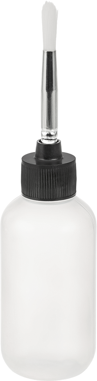 Sert Tip Sıkma Şişesi, Polyester Plastik Fırça Aplikatörlü, 2 FL oz Kapak