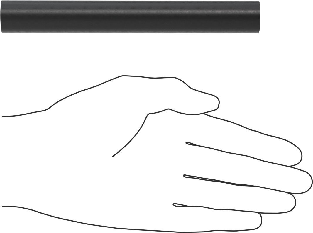 Hava Koşullarına Dayanıklı EPDM Kauçuk Tüp, 3/4" OD, 1/4" ID, 6 inç Uzunluk