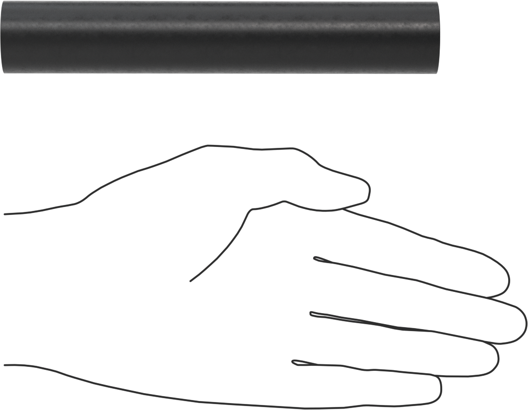 Hava Koşullarına Dayanıklı EPDM Kauçuk Tüp, 1" OD, 1/4" ID, 6 inç Uzunluk