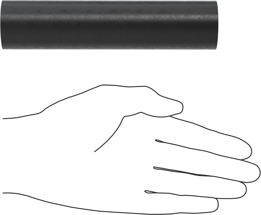 Hava Koşullarına Dayanıklı EPDM Kauçuk Tüp, 1-3/8" OD, 3/8" ID, 6 inç Uzunluk