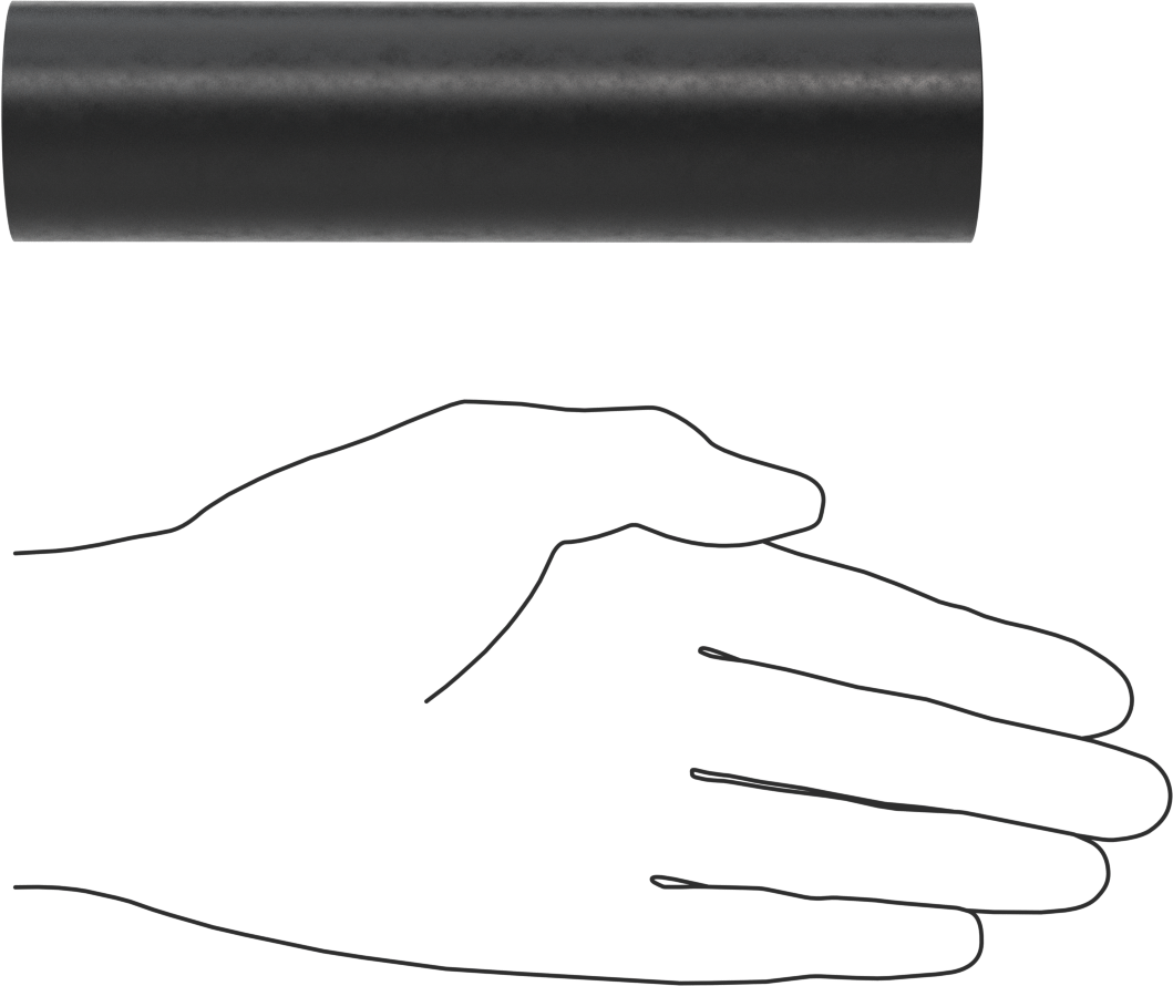 Hava Koşullarına Dayanıklı EPDM Kauçuk Tüp, 1-1/2" OD, 3/8" ID, 6 inç Uzunluk
