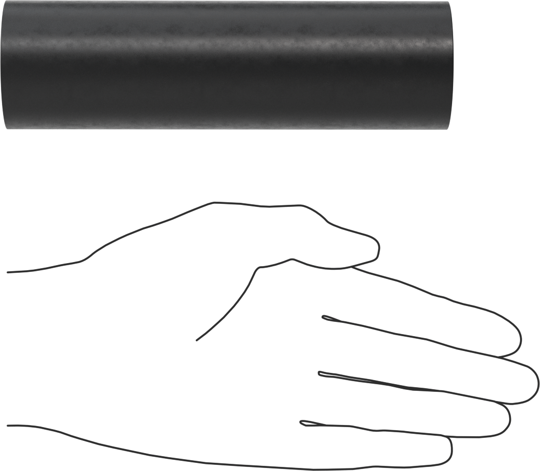 Hava Koşullarına Dayanıklı EPDM Kauçuk Tüp, 1-3/4" OD, 3/8" ID, 6 inç Uzunluk