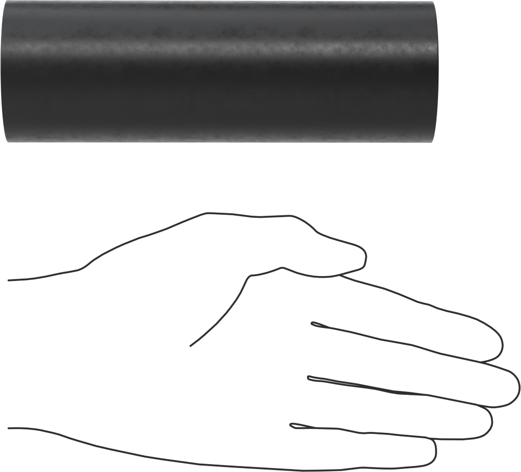 Hava Koşullarına Dayanıklı EPDM Kauçuk Tüp, 2" OD, 3/8" ID, 6 inç Uzunluk
