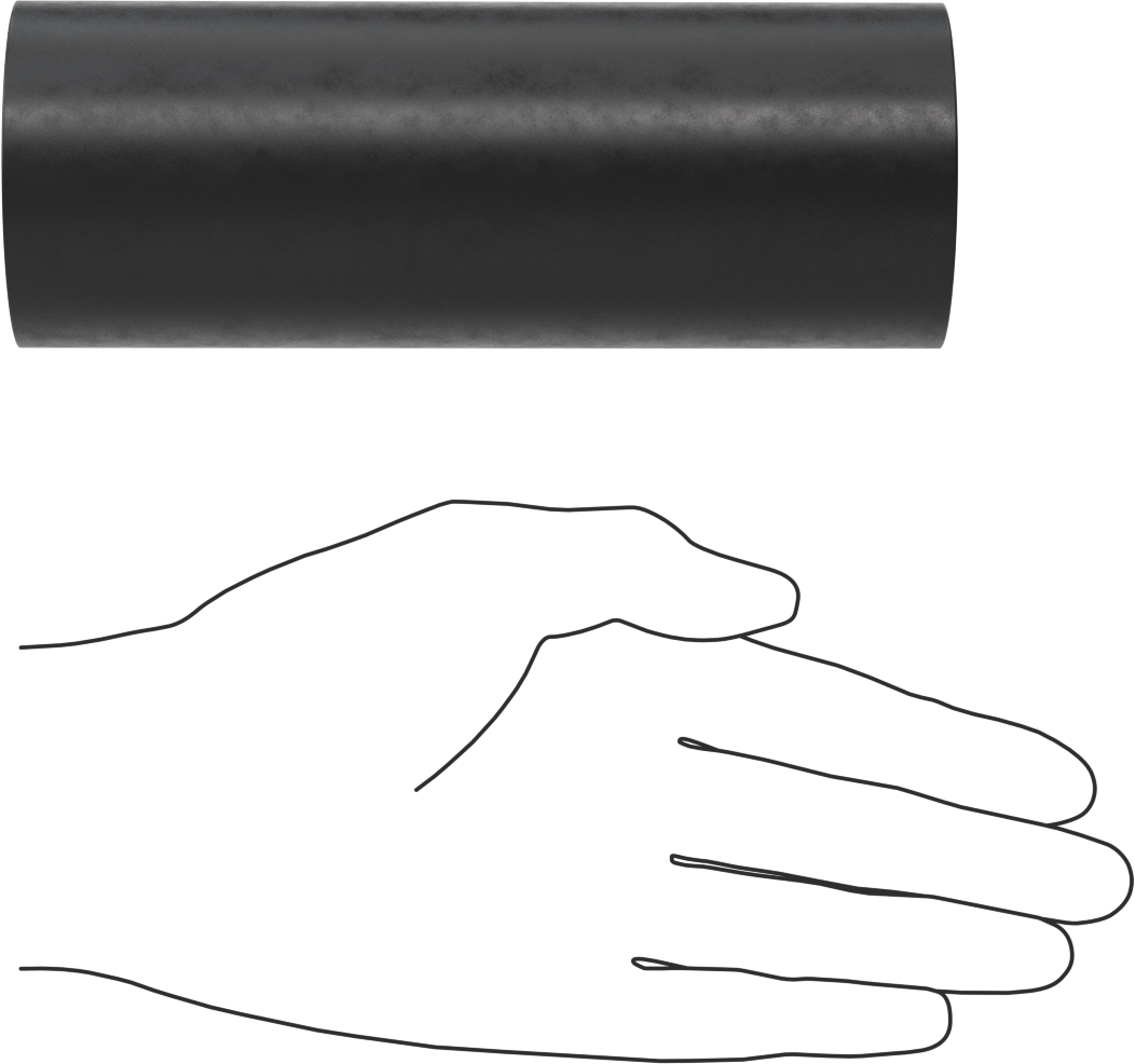 Hava Koşullarına Dayanıklı EPDM Kauçuk Tüp, 2-1/4" OD, 3/8" ID, 6 inç Uzunluk