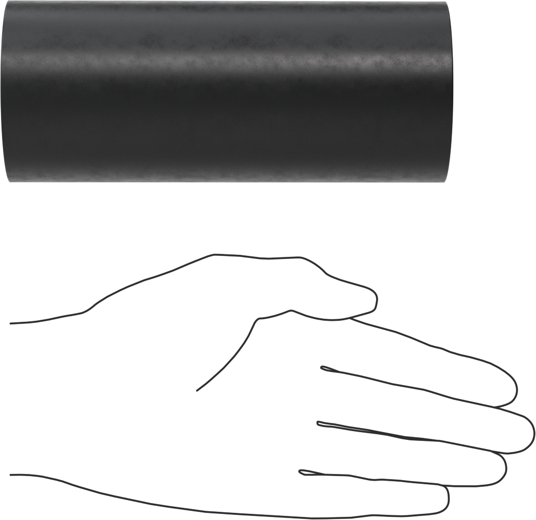 Hava Koşullarına Dayanıklı EPDM Kauçuk Tüp, 2-1/2" OD, 3/8" ID, 6 inç Uzunluk