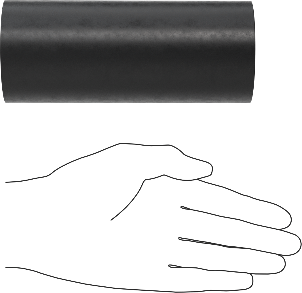 Hava Koşullarına Dayanıklı EPDM Kauçuk Tüp, 2-1/2" OD, 3/4" ID, 6 inç Uzunluk