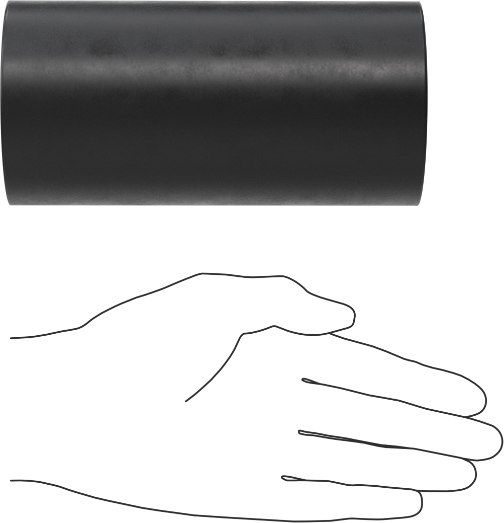 Hava Koşullarına Dayanıklı EPDM Kauçuk Tüp, 3" OD, 1" ID, 6 inç Uzunluk