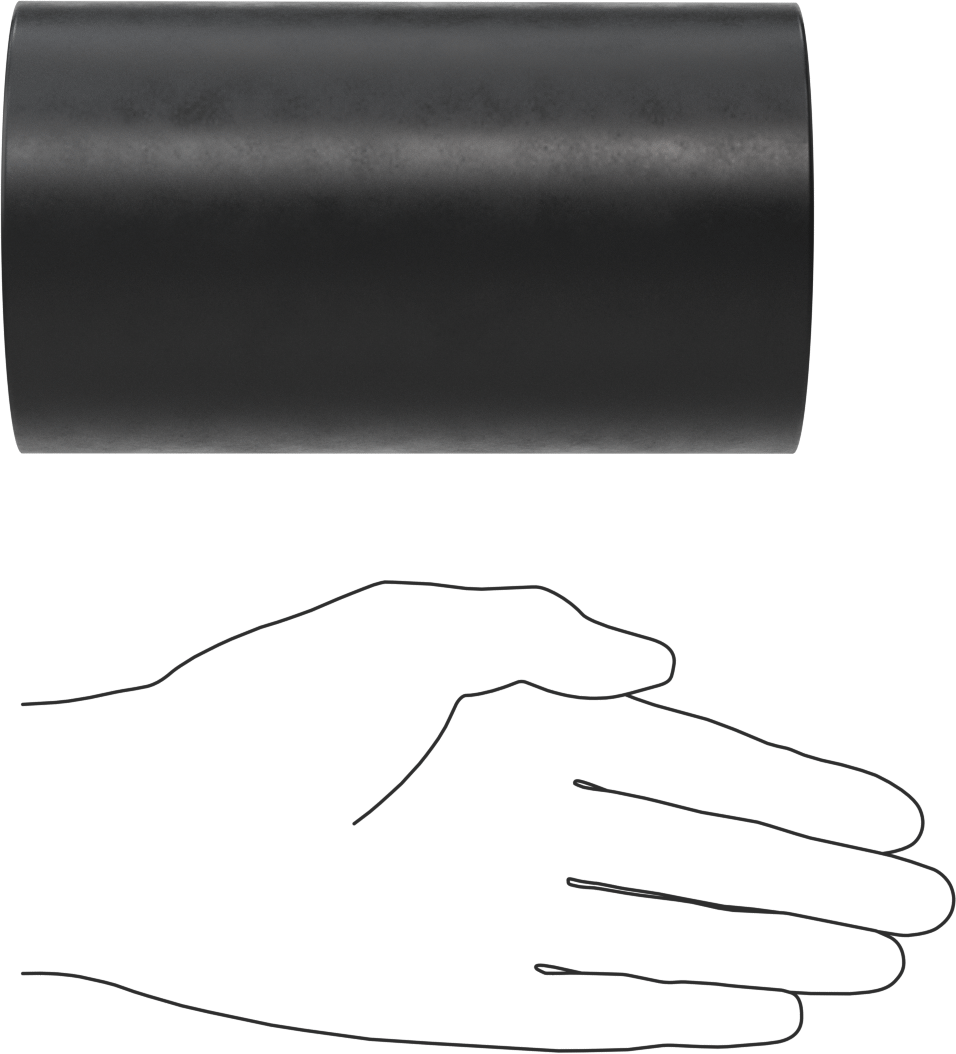 Hava Koşullarına Dayanıklı EPDM Kauçuk Tüp, 3-1/2" OD, 3/4" ID, 6 inç Uzunluk