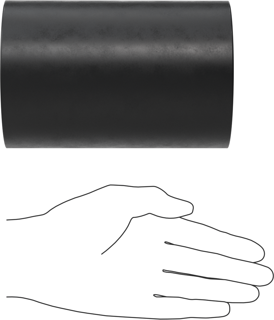 Hava Koşullarına Dayanıklı EPDM Kauçuk Tüp, 4" OD, 7/8" ID, 6 inç Uzunluk