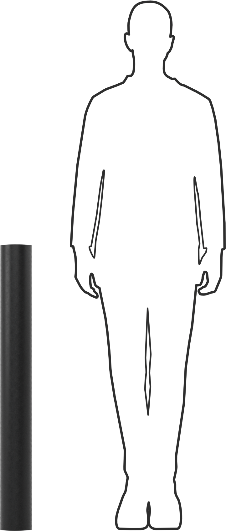 Hava Koşullarına Dayanıklı EPDM Kauçuk Tüp, 4" OD, 7/8" ID, 36" Uzunluk