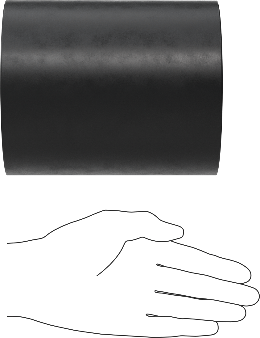 Hava Koşullarına Dayanıklı EPDM Kauçuk Tüp, 5" OD, 7/8" ID, 6 inç Uzunluk