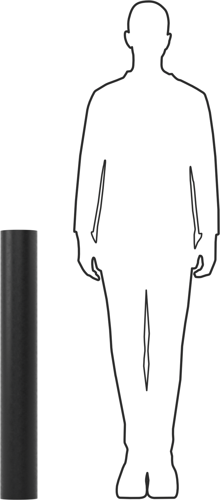 Hava Koşullarına Dayanıklı EPDM Kauçuk Tüp, 5" OD, 7/8" ID, 36" Uzunluk