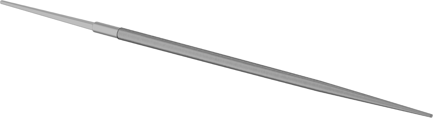 Hassas Yuvarlak Törpü, İnce Yüzey için, 4“ Uzunluk x 1/8” Çap