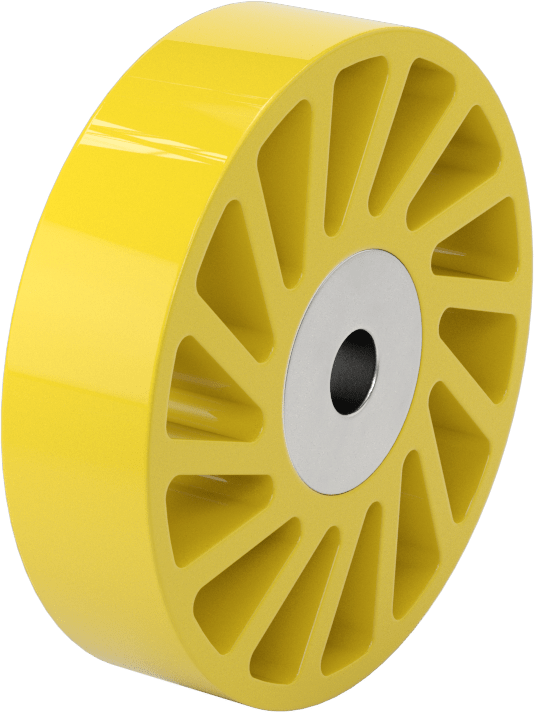 Aşınmaya Dayanıklı Flex-Grip Tahrik Silindiri, 4“ Çap x 1” Genişlikte Ultra Esnek Silindir, 1/2" Mil Çapı