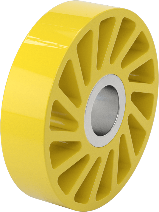 Aşınmaya Dayanıklı Flex-Grip Tahrik Silindiri, 4“ Çap x 1” Genişlikte Ultra Esnek Silindir, 1" Mil Çapı için