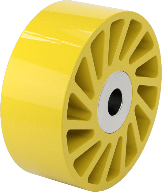 Aşınmaya Dayanıklı Flex-Grip Tahrik Silindiri, 2-1/2“ Çap x 1” Genişlikte Ultra Esnek Silindir, 3/8" Mil