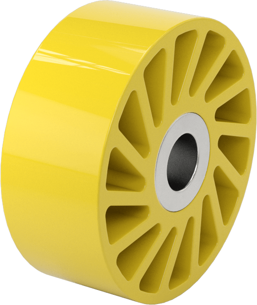 Aşınmaya Dayanıklı Flex-Grip Tahrik Silindiri, 2-1/2“ Çap x 1” Genişlikte Ultra Esnek Silindir, 1/2" Mil