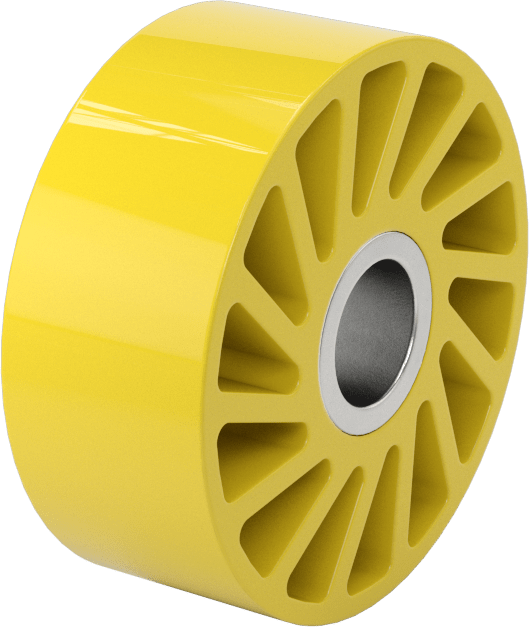 Aşınmaya Dayanıklı Flex-Grip Tahrik Silindiri, 2-1/2“ Çap x 1” Genişlikte Ultra Esnek Silindir, 5/8" Mil