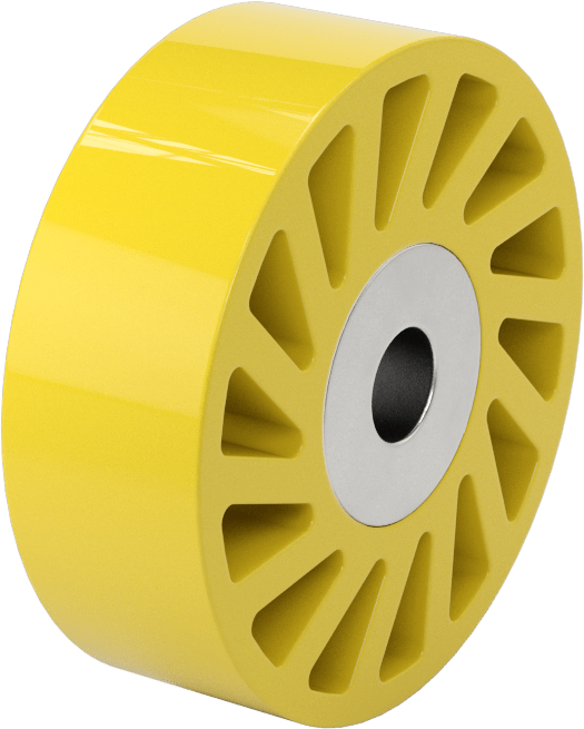 Aşınmaya Dayanıklı Flex-Grip Tahrik Silindiri, 3“ Çap x 1” Genişlik Ultra Esnek Silindir, 1/2" Mil Çapı