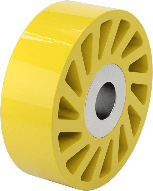Aşınmaya Dayanıklı Flex-Grip Tahrik Silindiri, 3“ Çap x 1” Genişlik Ultra Esnek Silindir, 5/8" Mil Çapı