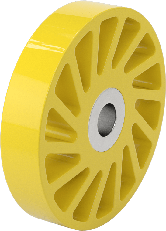 Aşınmaya Dayanıklı Flex-Grip Tahrik Silindiri, 5“ Çap x 1” Genişlik Ultra Esnek Silindir, 3/4" Mil Çapı
