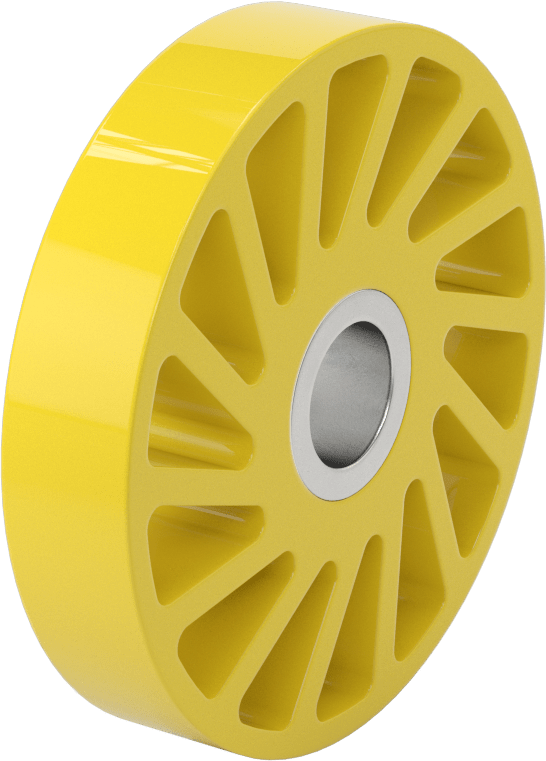Aşınmaya Dayanıklı Flex-Grip Tahrik Silindiri, 5“ Çap x 1” Genişlik Ultra Esnek Silindir, 1" Mil Çapı için