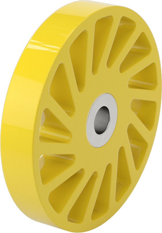 Aşınmaya Dayanıklı Flex-Grip Tahrik Silindiri, 6“ Çap x 1” Genişlikte Ultra Esnek Silindir, 3/4" Mil Çapı