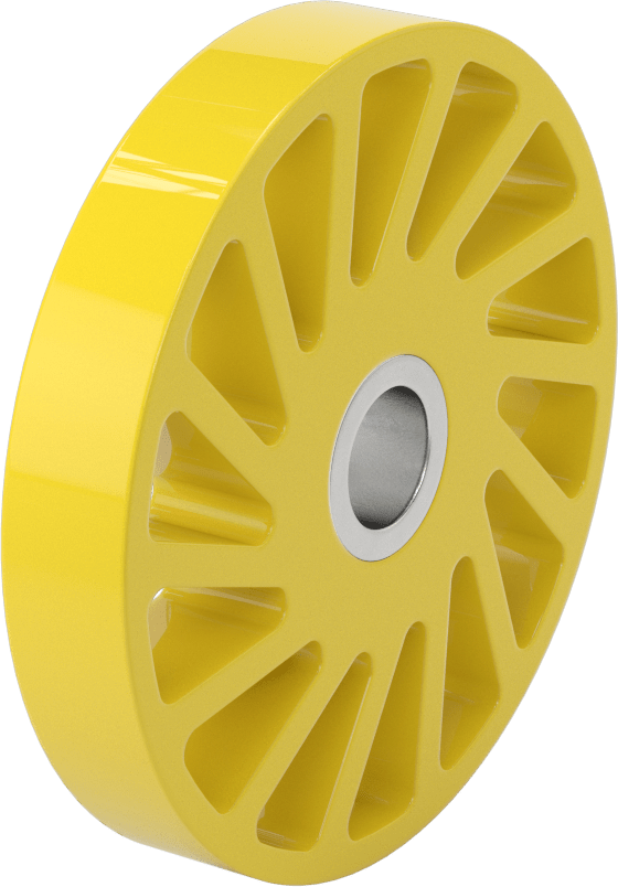 Aşınmaya Dayanıklı Flex-Grip Tahrik Silindiri, 6“ Çap x 1” Genişlikte Ultra Esnek Silindir, 1" Mil Çapı için