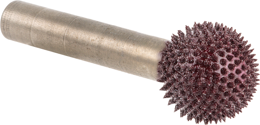 Metalsiz Malzemeler için Taşlama Ucu, Top Şekli, 9/16" Baş Çapı, Kaba