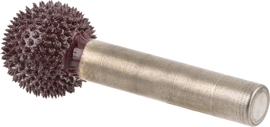 Metalsiz Malzemeler için Taşlama Ucu, Top Şekli, 9/16" Baş Çapı, Kaba
