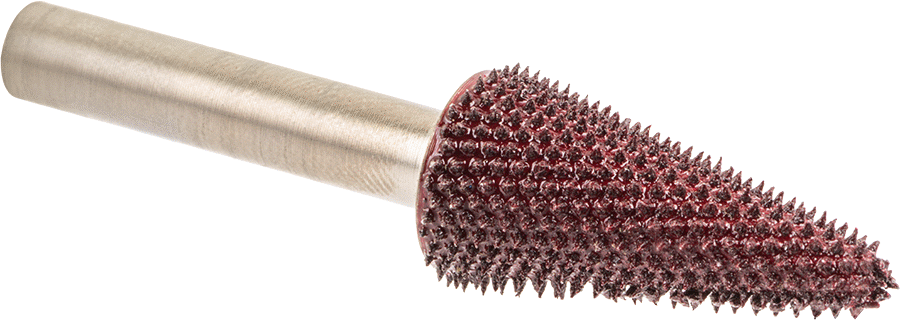 Metalsiz Malzemeler için Taşlama Ucu, Konik Şekil, 9/16" Baş Çapı, Kaba