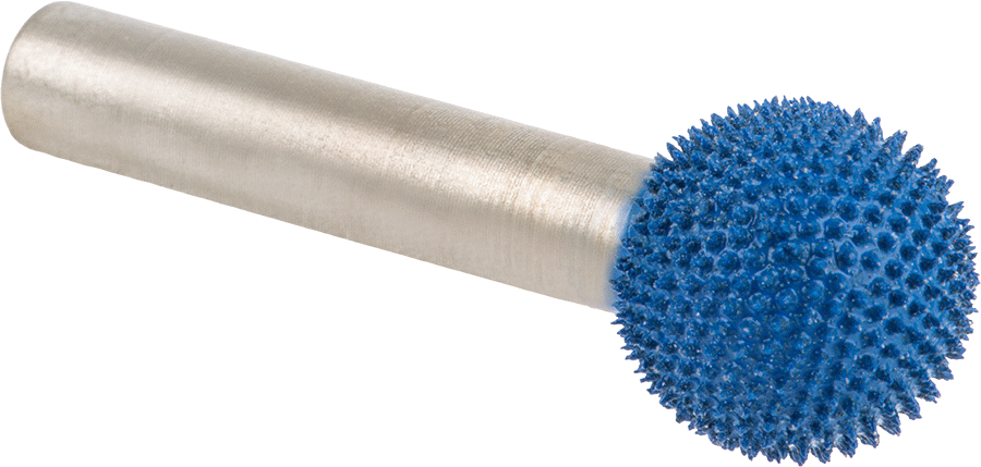 Metalsiz Malzemeler için Taşlama Ucu, Top Şekli, 9/16" Baş Çapı, İnce