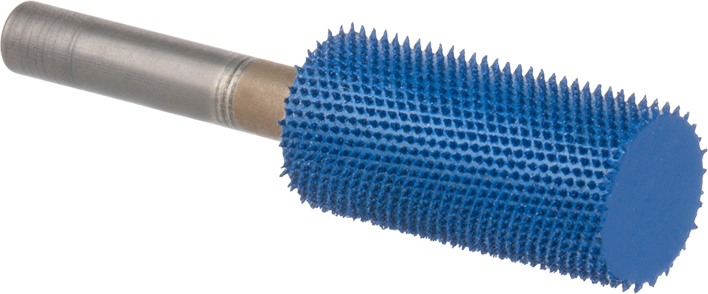 Metalsiz Malzemeler için Taşlama Ucu, Silindirik-Düz Uç Şekli, 9/16" Baş Çapı, İnce