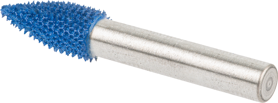 Metalsiz Malzemeler için Taşlama Ucu, Alev Şekli, 3/8" Baş Çapı, İnce
