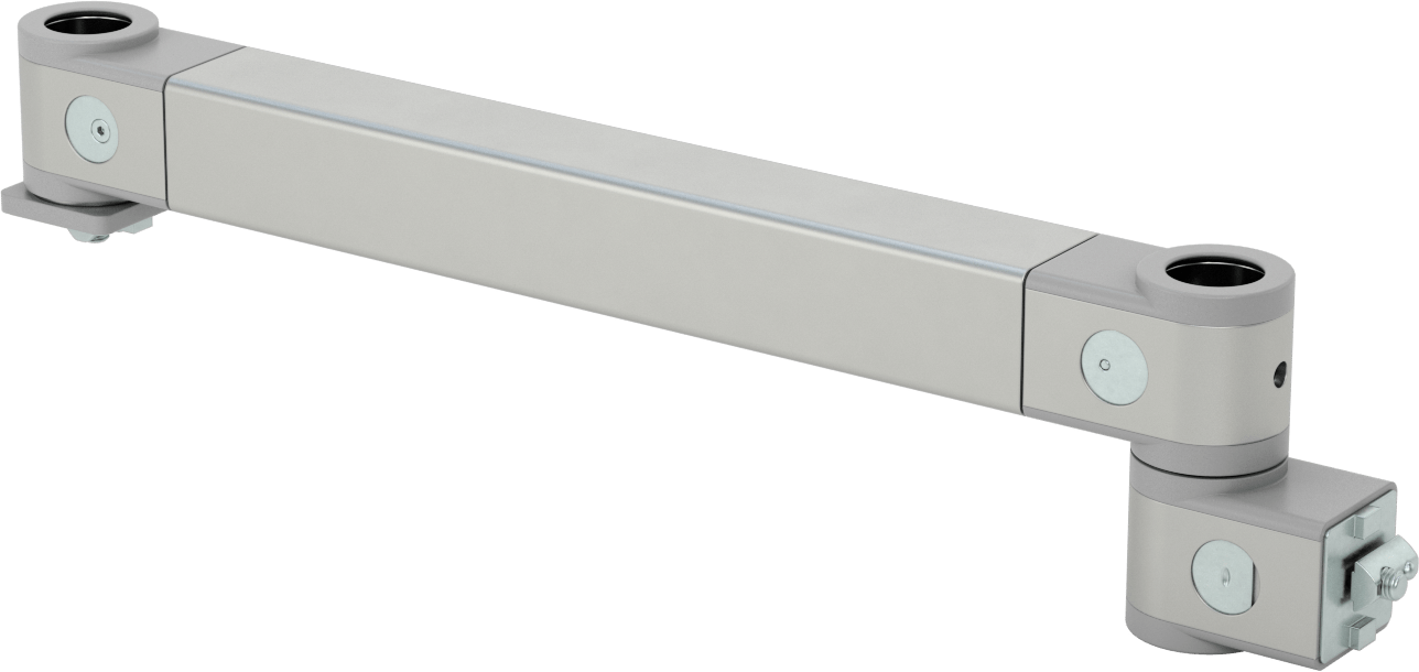 T-Yivli Çerçeveleme Konumlandırma Kolu, 1-1/2" ve 40 mm Yüksek Ray için, 3-7/8" Toplam Yükseklik