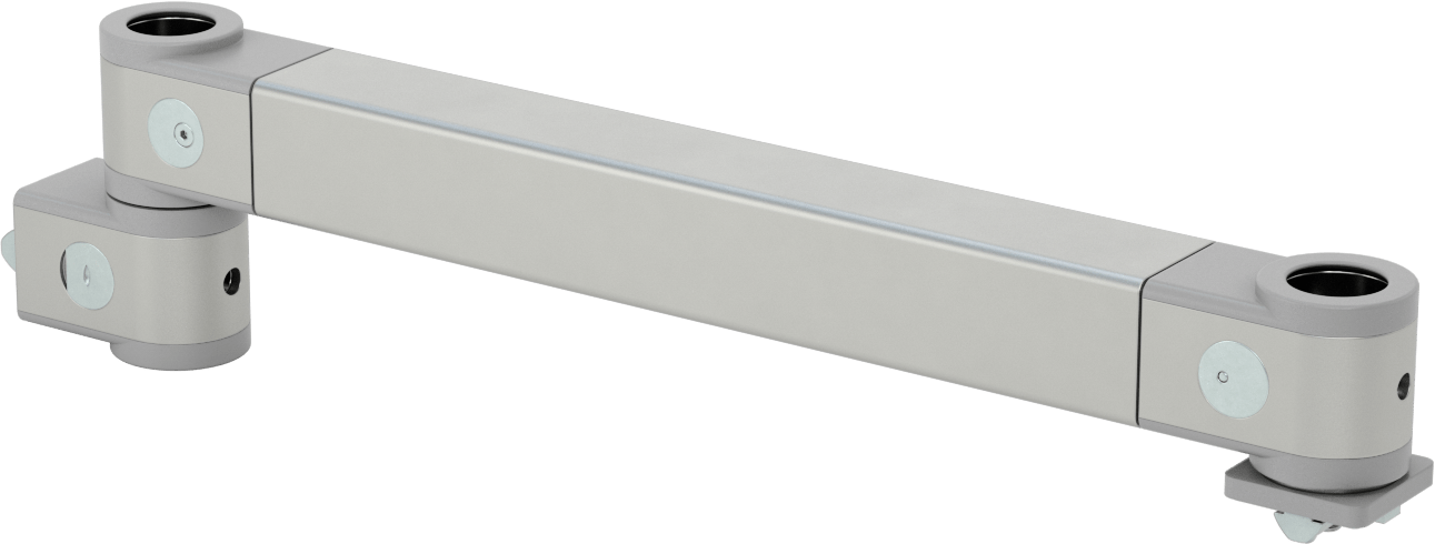 T-Yivli Çerçeveleme Konumlandırma Kolu, 1-1/2" ve 40 mm Yüksek Ray için, 3-7/8" Toplam Yükseklik