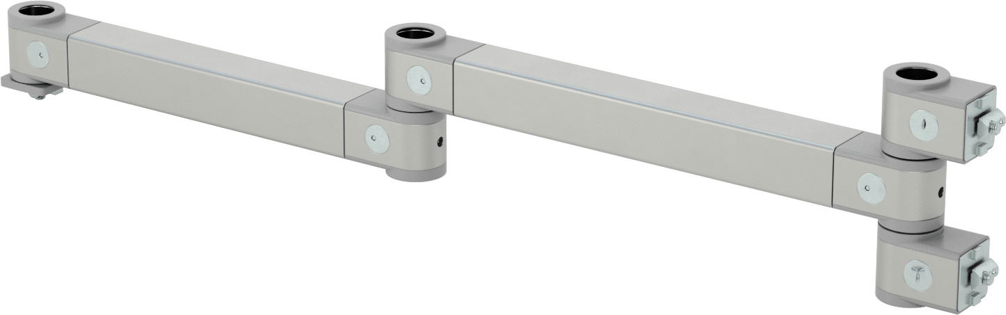 T-Yivli Çerçeveleme Konumlandırma Kolu, Uzatılmış, 1,5" ve 40 mm Yüksek Ray için, 5-3/4" Toplam Yükseklik